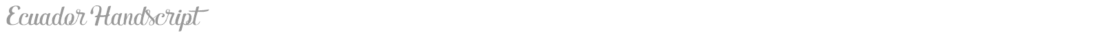 Ecuador Handscript font preview